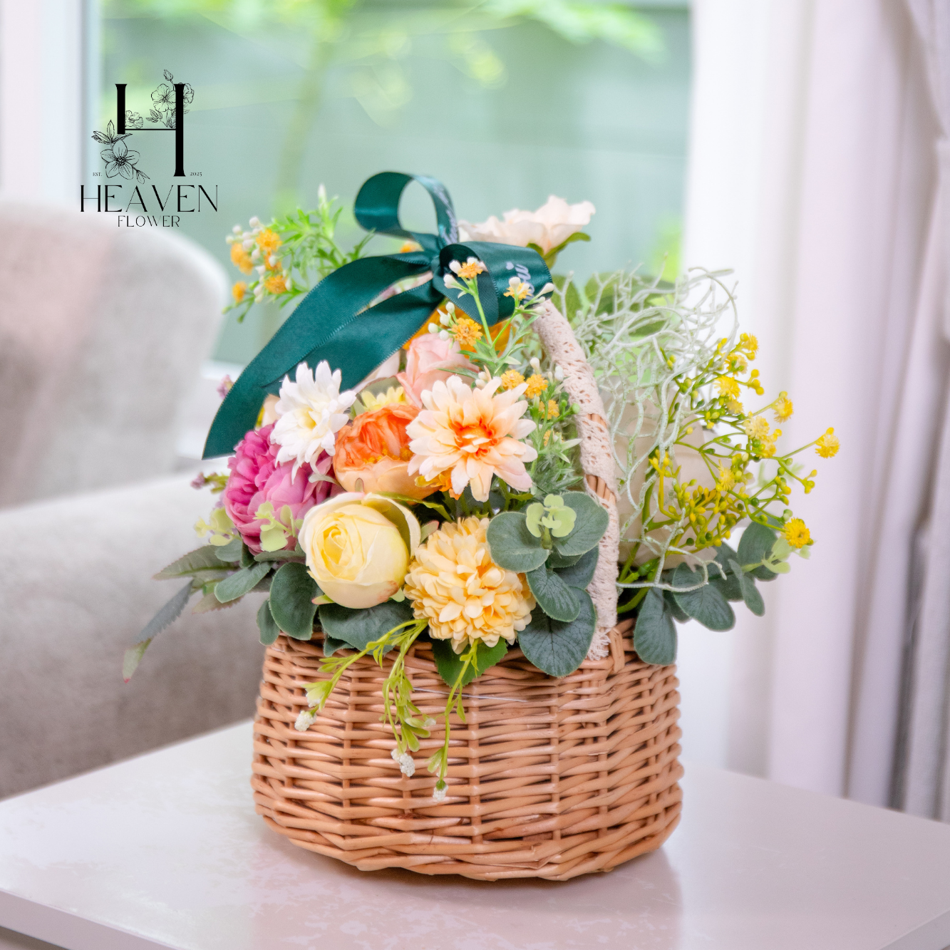 Lavender and white flowers